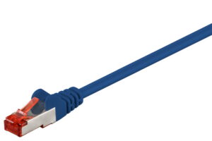 CAT 6 Netzwerkkabel LS0H S/FTP 2x RJ 45, 3m blau